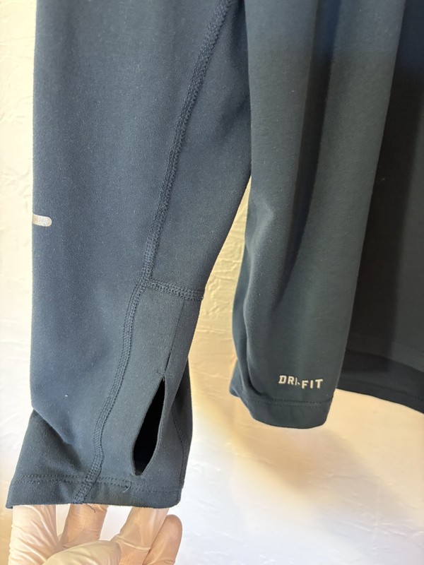 Size M Nike Dri-FIT Element Quarter Zip Running Top Blue Reflective Pullover gallery