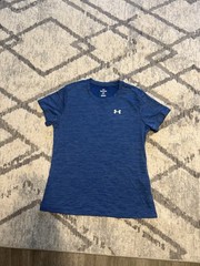 Under Armour Men’s Short Sleeve Shirt Blue Xmall Excellent Condition