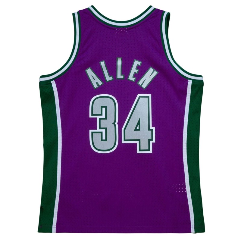 Mens Mitchell & Ness NBA SWINGMAN JERSEY - MILWAUKEE BUCKS 2001 RAY ALLEN gallery