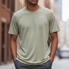 Nike Men’s Dri-Fit Running Top Vapour Green Sz Med NWT
