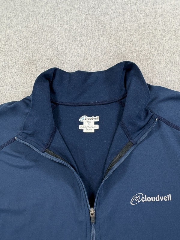 Cloudveil 1/2 Zip Long Sleeve Athletic Pullover (Men's Large) Blue gallery
