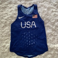 Nike Pro Elite 2024 Team USA Distance Singlet Blue Small FN0632-417