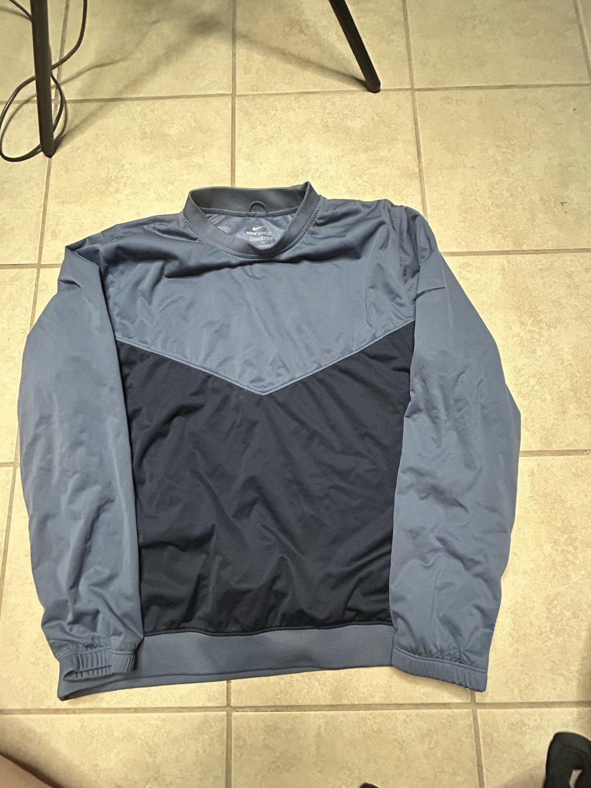 Nike Shield Victory Golf Crew Pullover In Diffused Blue Size L gallery