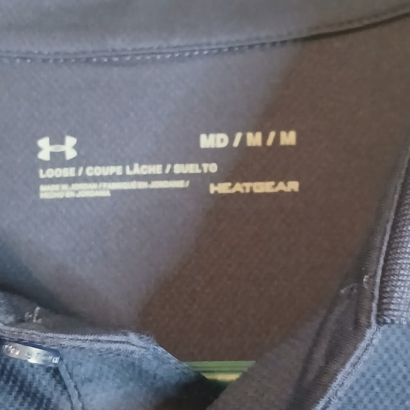 Under Armour Mens Medium Short Sleeve Heatgear Navy Blue Polo RN49314 (0073B37) gallery