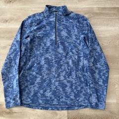 Lululemon Surge Warm Half 1/2 Zip Pullover Men’s L Blue Camo Sweater Running