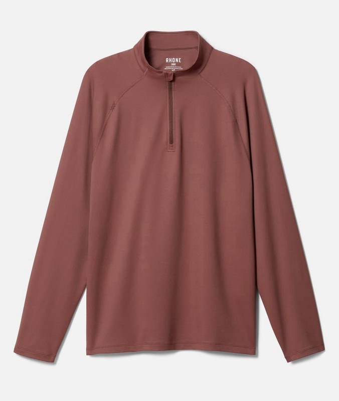 Rhone Session 1/4 Zip Pullover Maroon UPF 50+ Performance Golf Men’s Large gallery
