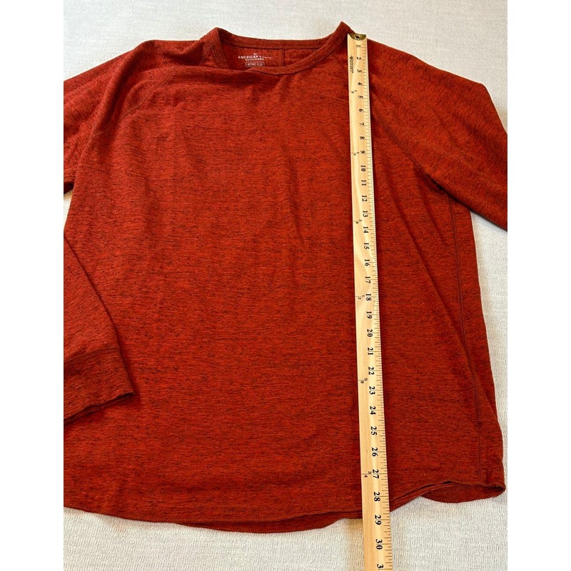 American Eagle Outfitters Active Flex Red/Orange Heathered Long Sleeve Shirt L gallery