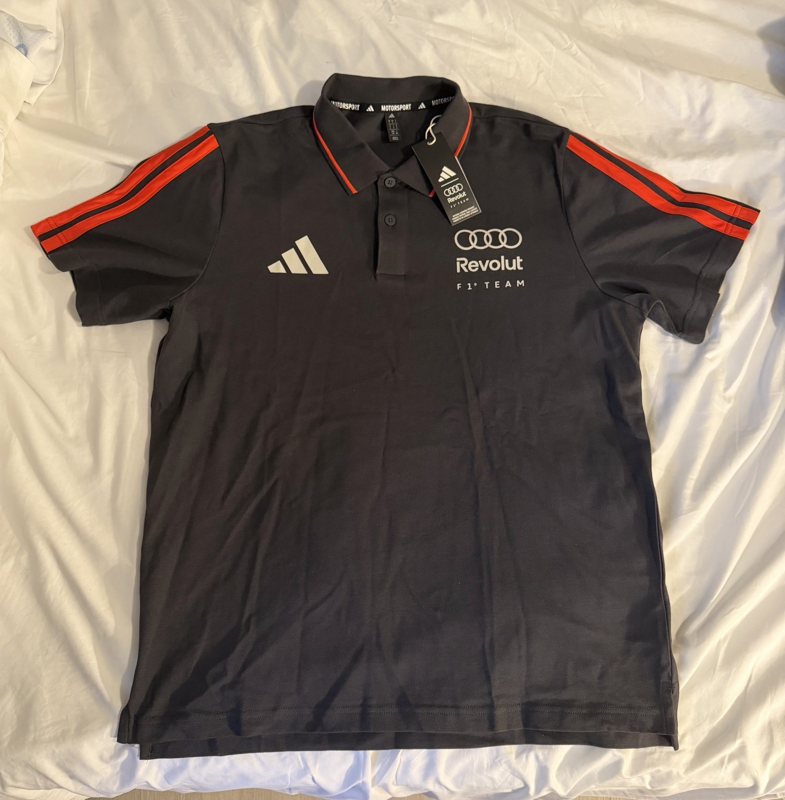 Adidas Audi Revolut F1 Formula One Team DNA Mens Polo Shirt KE6785 Size L gallery
