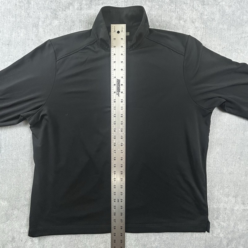 Greg Norman Play Dry Golf Pullover Mens XL Black Long Sleeve 1/4 Zip Mock Neck gallery