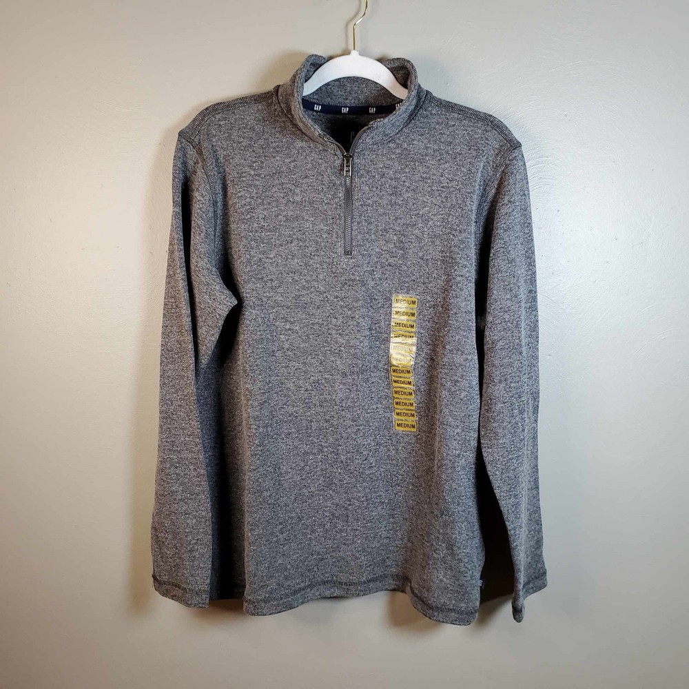 Men's Gap 1/2 Zip Pullover Grey NWT Size Medium MSRP: $59.95