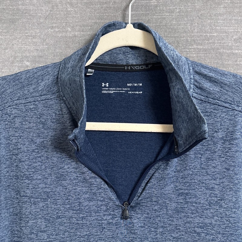 Under Armour Pullover M Blue 1/4 Zip Playoff 2.0 In His Grip Golf Performance gallery