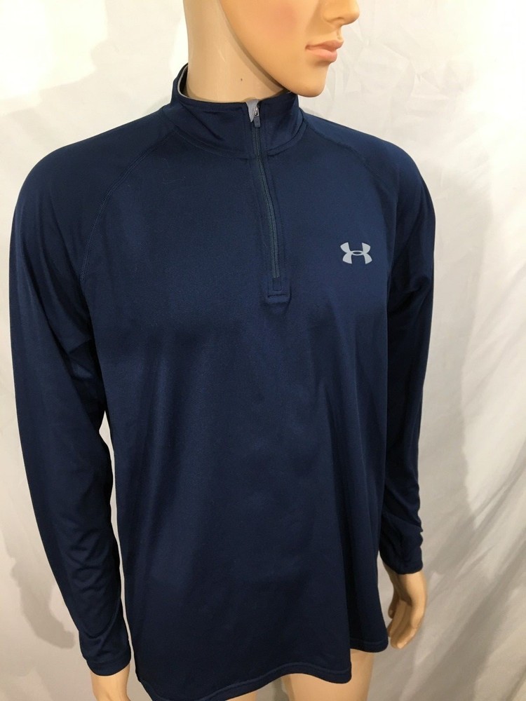 Under Armour Blue Quarter-Zip Fleece Sz Md Heat Gear Bud Light House Of Whatever