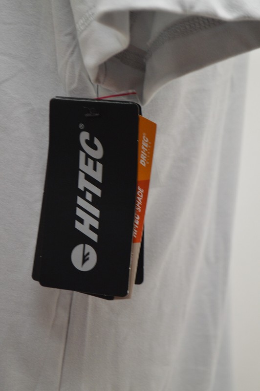 NEW Hi-Tec Shade UPF 50 Quick Dry Men's Crew Cement Heather S/S Shirt Size MED gallery
