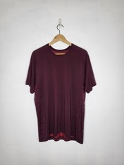 LULULEMON Metal Vent Tech Short Sleeve Top Men’s Large Graphic Dark Red Adobe