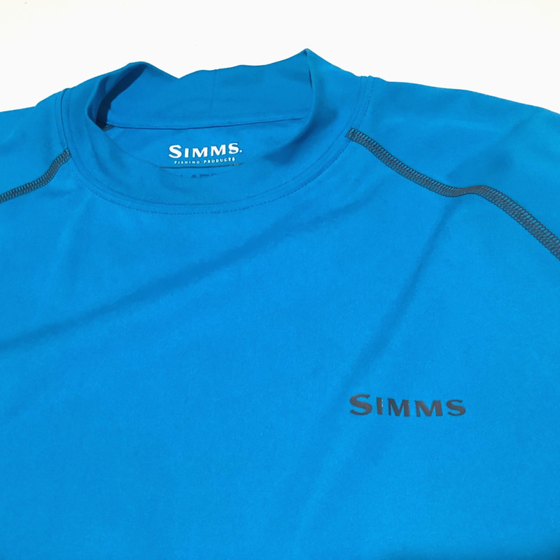 Simms SolarFlex Shirt Mens XL Blue Long Sleeve UPF 50 Fish Performance Stretch gallery