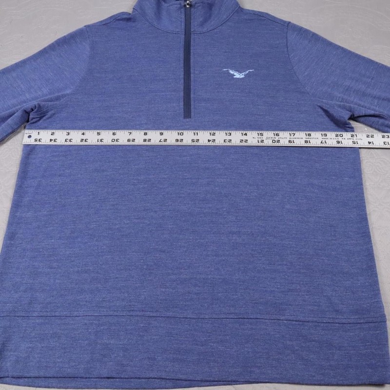 Turtleson 1/4 Zip Pullover Mens Large Blue Lightweight Stretch Golf Performance gallery