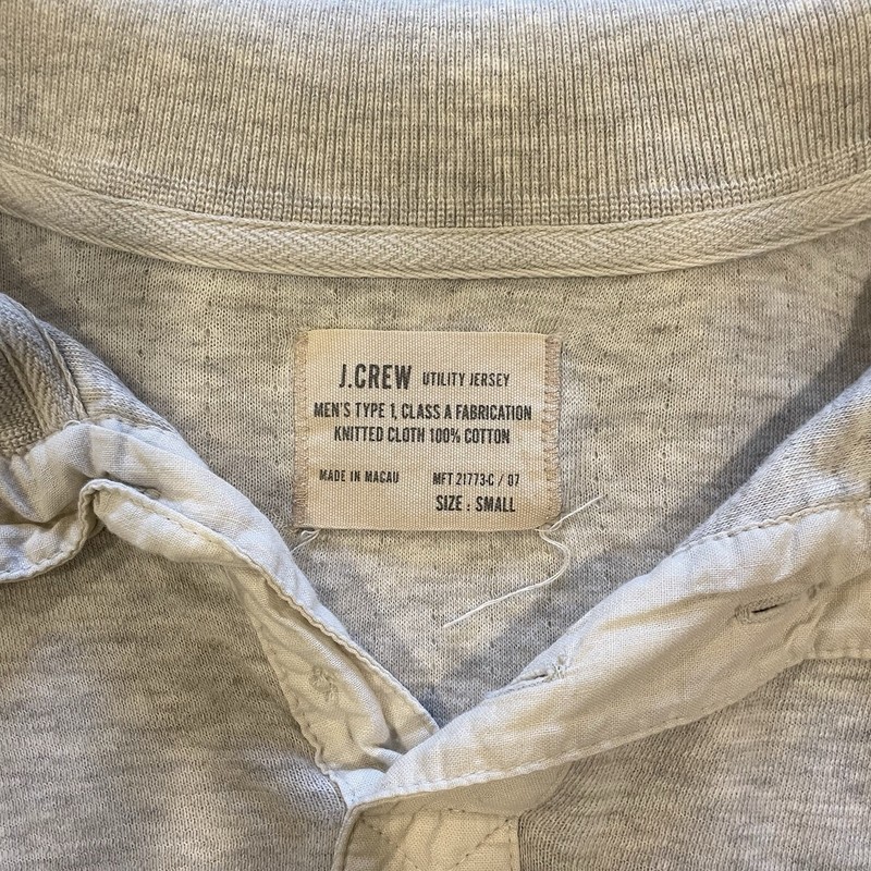J. Crew Type 1 Class A Utility Jersey Military Mock Neck Henley Button Shirt S gallery