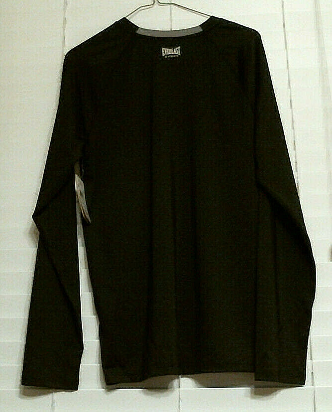 Everlast Sport Men’s Wicking Tee, Black, Long Sleeve, COMPRESSION Fit LARGE, NWT gallery