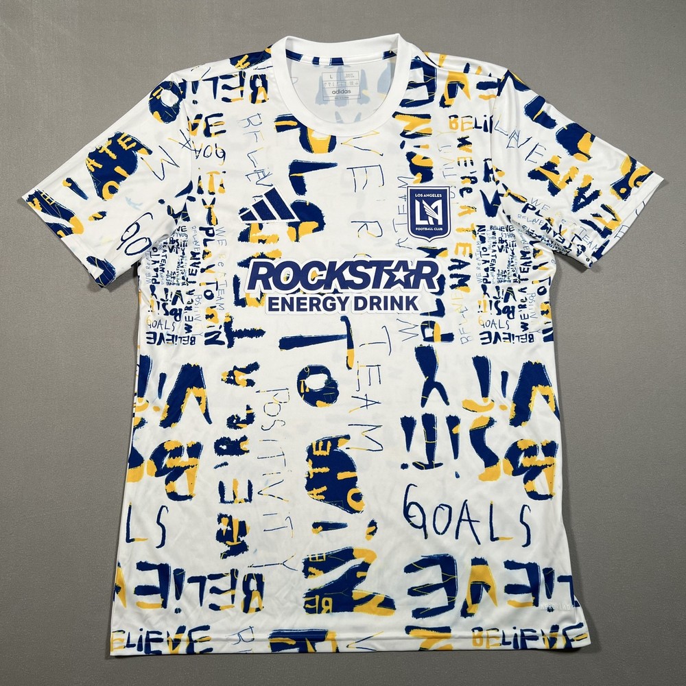 Adidas Los Angeles FC Kick Childhood Cancer Pre Match Jersey Mens L Slim 2024