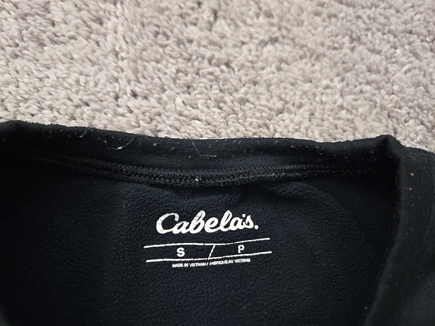 Cabela's Base Layer Shirt Mens S Black Long Sleeve Contrast Stitch Outdoor gallery