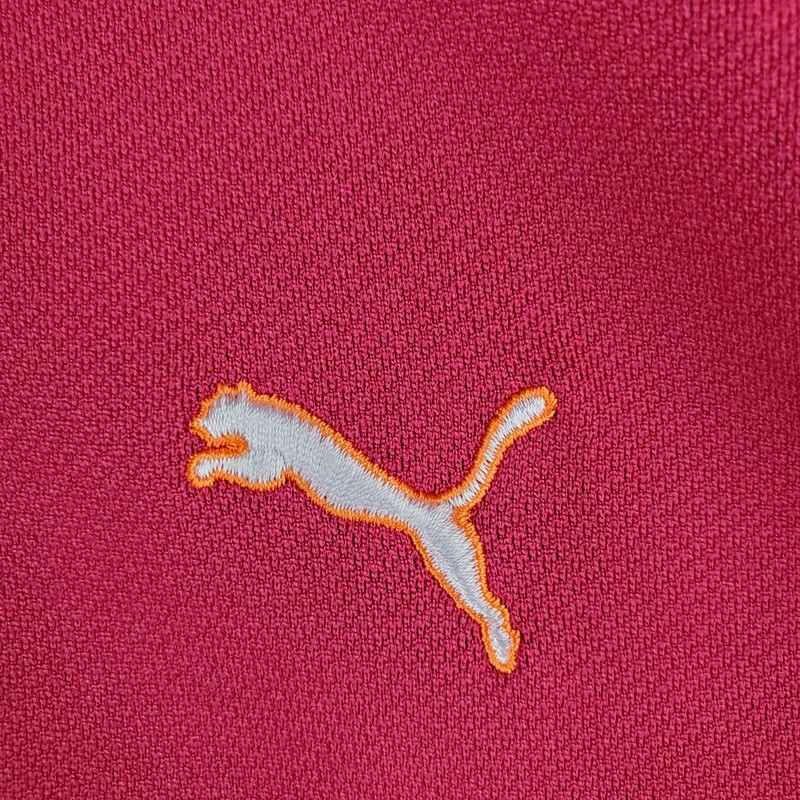 PUMA GOLF Size Large Mens Stretchy Performance Golf Polo Shirt Burgundy Wicking gallery