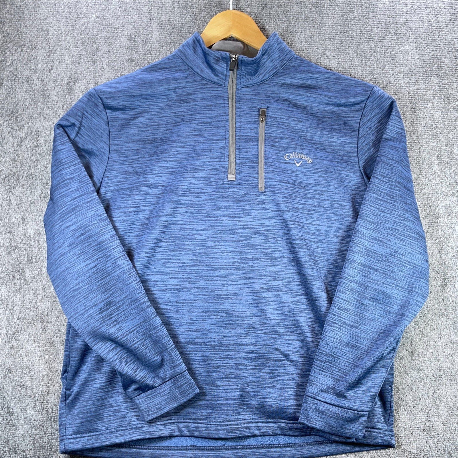 Callaway Quarter Zip Golf Mens M Blue Fleece Pullover Sweatshirt gallery