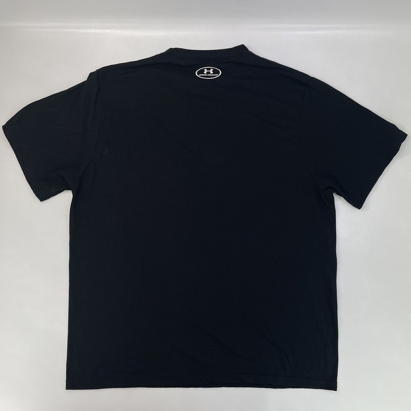 Under Armour Plaid Solid Black Athletic T-Shirt HeatGear Men's Size L Training gallery
