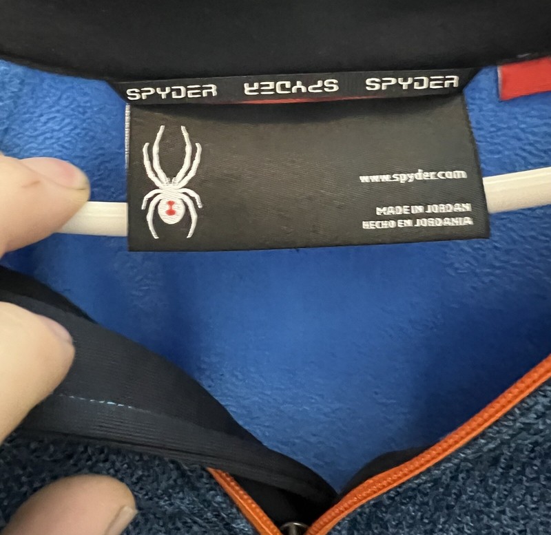 Awesome Spyder 12 Zip Pull-over Men's M Blue and Orange gallery