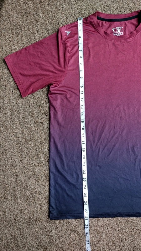 Liberty Pro Men's Gym Running Shirt Size M Athletic Burgundy T-shirt gallery