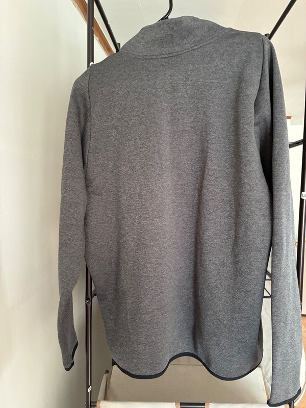 Men’s Grey and Black Nike Dri-Fit Polyester Quarter Zip Up Size Large gallery