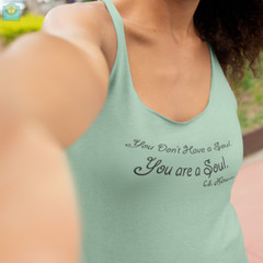 Next Level Ideal Racerback Tank “You are a Soul”