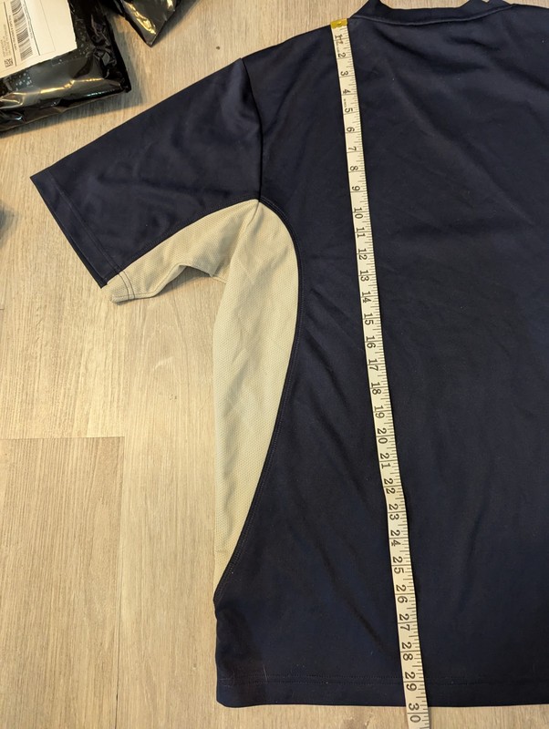 Vintage Nike Performance Polyester Workout Training Shirt Center Swoosh Mens L gallery