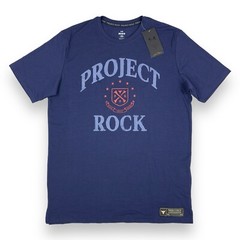 Under Armour Project Rock T-Shirt Tee Sz Small Mens Blue BSR Blood Sweat Respect
