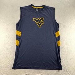 ProEdge West Virginia University Tank Top Mens M Navy Blue WVU Logo Fan Gear