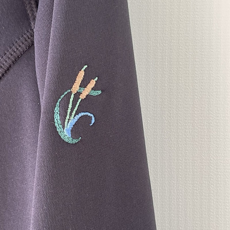 Peter Millar Element Wicking Jacket Black 1/4 Zip Cattail Creek Golf Size Large gallery