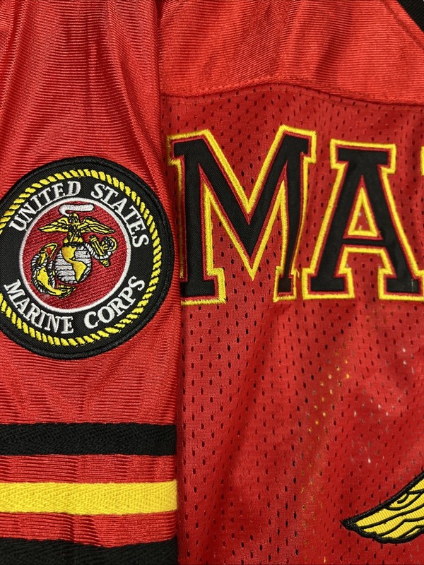 U.S Marines Officially Licensed Men's Embroidered Football Jersey JWM Size Large gallery