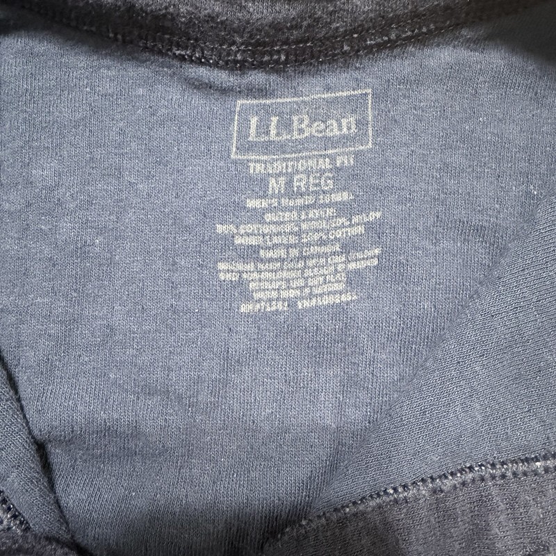 Mens LL Bean Two Layer River Driver Shirt Navy Blue size M Medium Regular Henley gallery