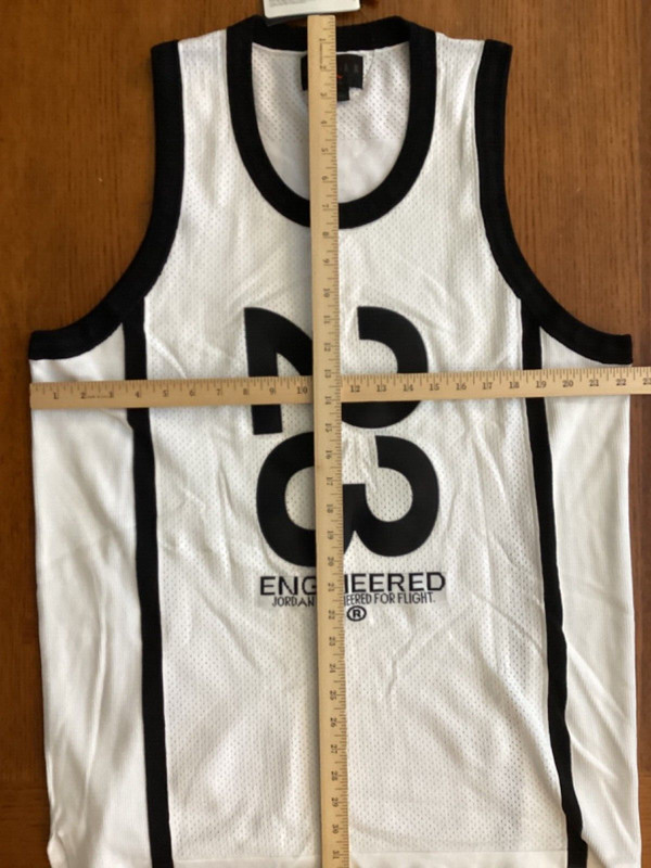 Nike Jordan Jumpman Engineered for Flight White w/ Black Trim Jersey size L NWT gallery