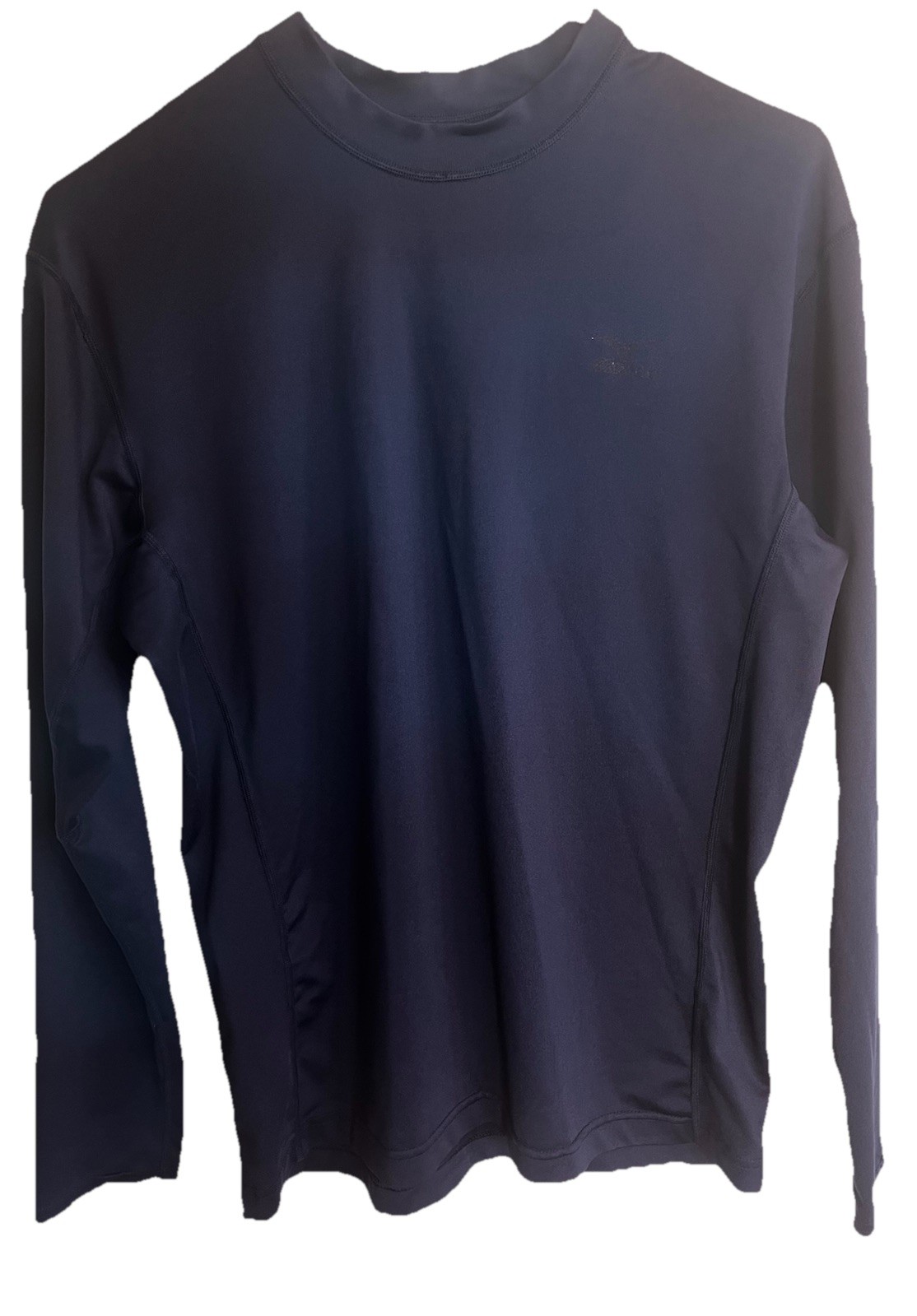 Mizuno Performance Compression Longsleeve Shirt Mens Sz L Thick Navy Blue Run gallery