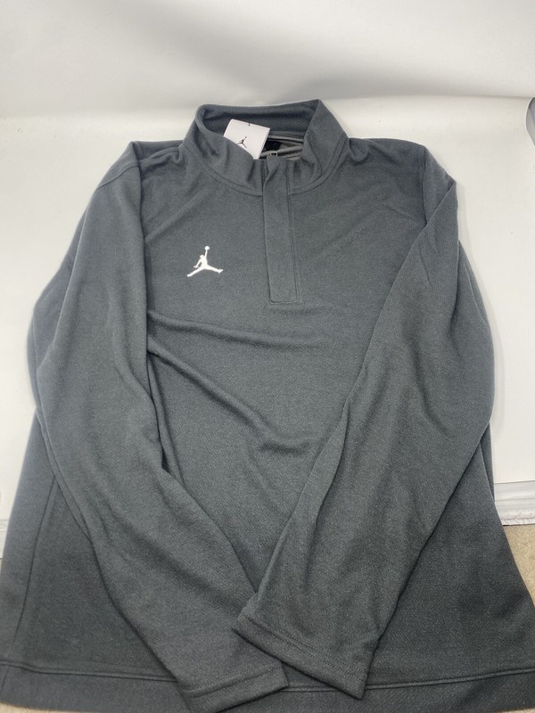 Jordan TEAM Mens Medium Dri-FIT Half-Zip Athletic Top Anthracite Gray DQ7913-060 gallery