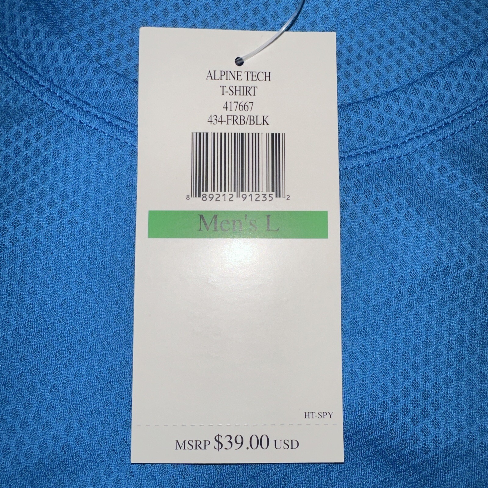 Spyder Mesh Ventilated Men’s T Shirt Gym Running Light Blue L NWT gallery