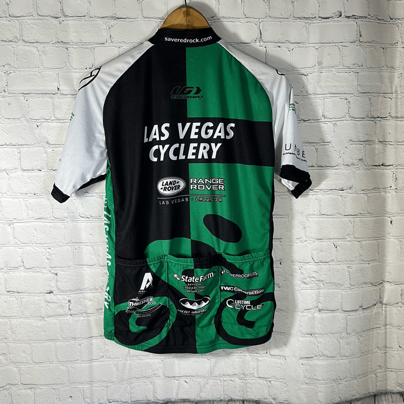 LOUIS GARNEAU Medium Las Vegas Cyclery Cycling Jersey Shirt Green gallery