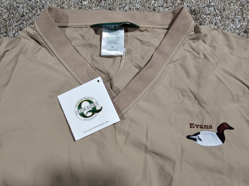 Outer Banks Outer Wear XL Golf Pullover Long Sleeve V Neck Evans DUCK Logo gallery