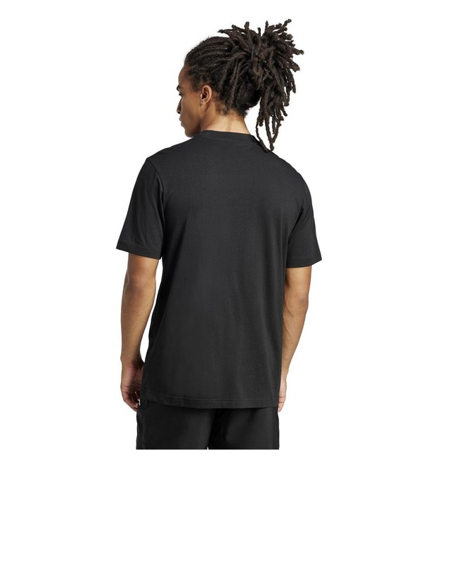 Mens Adidas Black Essentials Small Logo Cotone Jersey Casual T-Shirt gallery