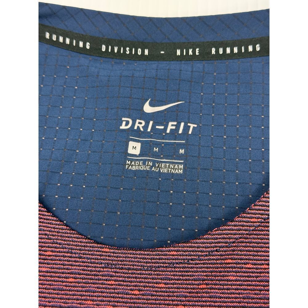 Nike Dri-FIT Running Division Performance T-Shirt Athletic Top Red Navy M gallery