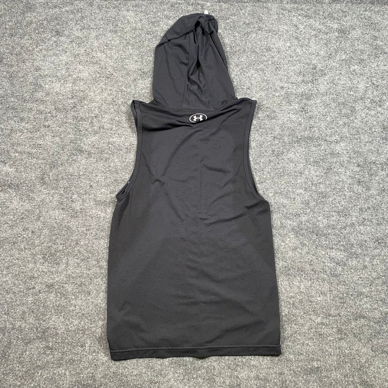 Under Armour Mens Black Sleeveless Hooded Training Tank Top Style 1361140 Size S gallery