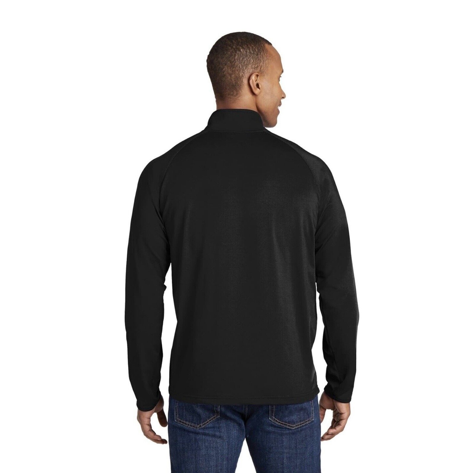 Sport-Tek Sport-Wick Stretch 1/2-Zip Pullover St850 Size XLarge Black gallery