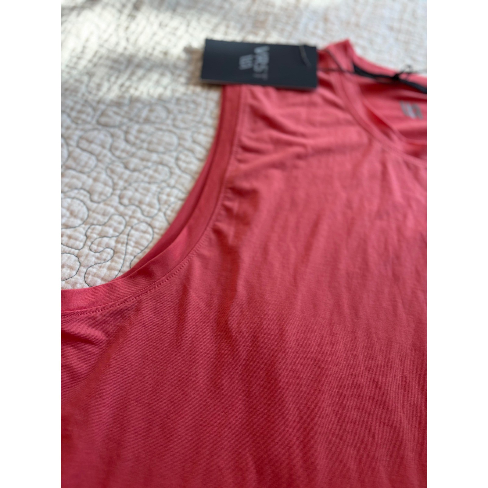 VRST Mens Icon Tank Top Pink Rouge Moisture Wicking UV Protection Size Large gallery