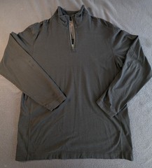Tommy Bahama Men’s Black 1/4 Zip Mock Neck Pullover Pima Cotton Modal M