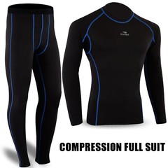 Mens Compression Winter Thermal Base Layer Under Full Suit Tights Shirt Pant